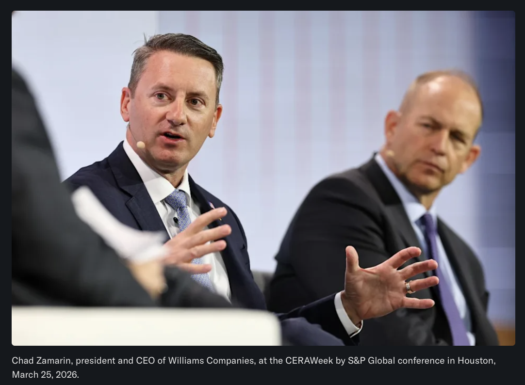 The Williams Companies CEO speaking at an S&P Global conference in Houston